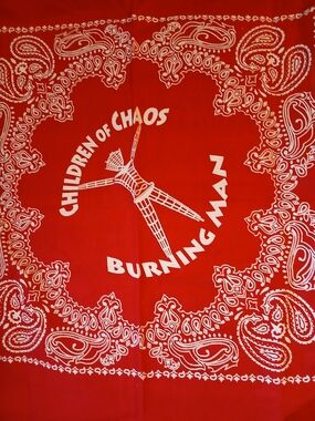 'Children of Chaos' Burning Man Red Bandana